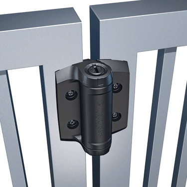 D&D TRUCLOSE - HEAVY DUTY HINGE with LEGS - for METAL GATE - WHITE (PAIR)